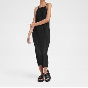 NWT Plisse Midi Black Dress — A New Day (Target)